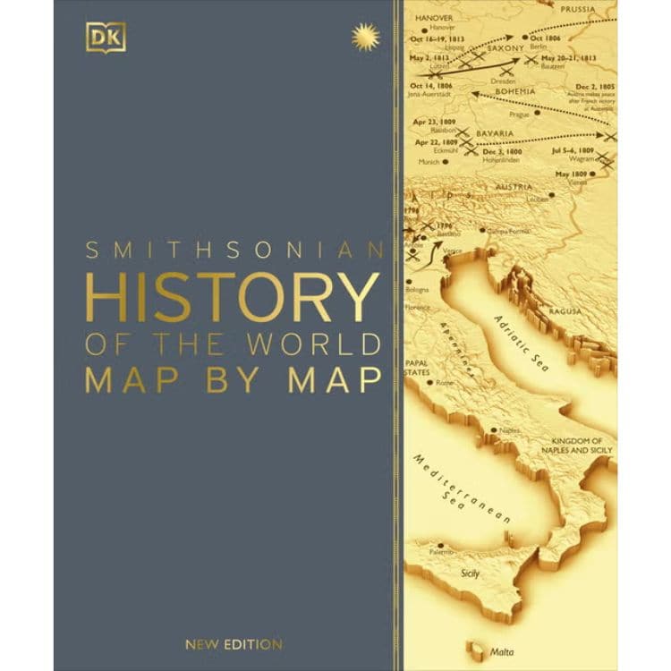Smithsonian History of the World by Map by DK book cover.