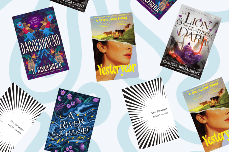 Collection of book covers currently discussed on Pagebound with vibrant designs.