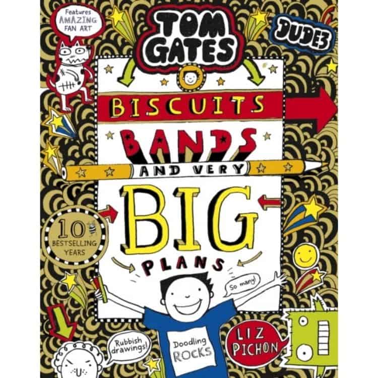 Tom Gates: Biscuits, Bands and Very Big Plans by Liz Pichon book cover.