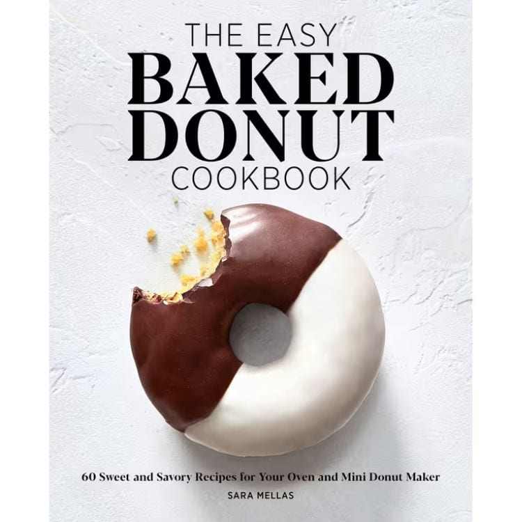 The Easy Baked Donut Cookbook by Sara Mellas book cover.