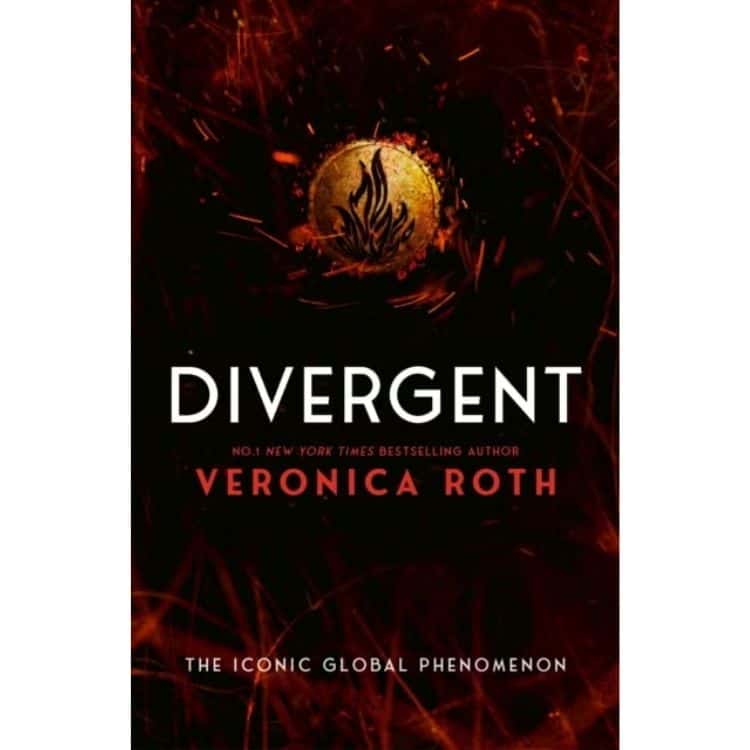 Divergent by Veronica Roth book cover.