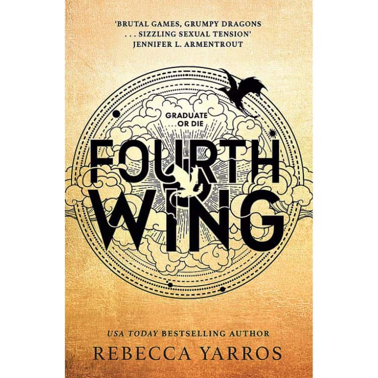 Fourth Wing by Rebecca Yarros book cover.