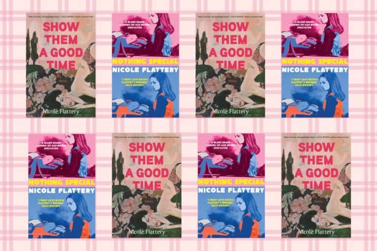 Collage showing books by Nicole Flattery, the 2026 Rooney Prize winner.